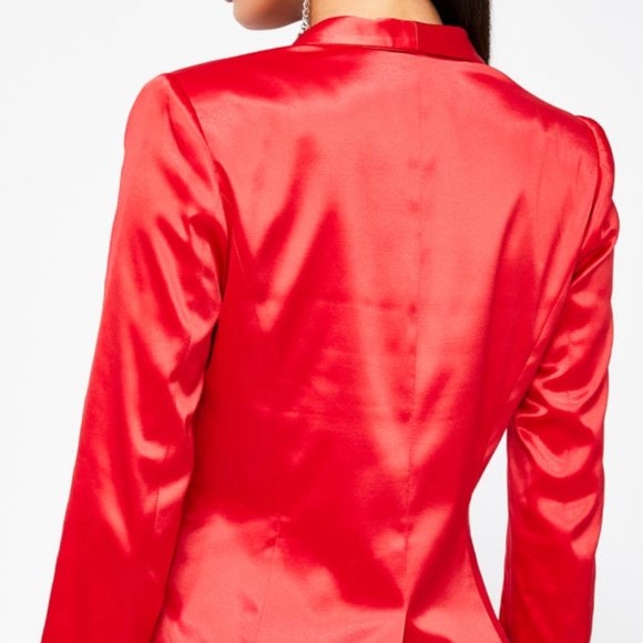 NWT Dolls Kill - Poster Grl Red Satin Blazer Size Large - Picture 5 of 12